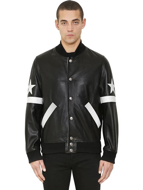 givenchy star patch leather jacket|givenchy jacket.